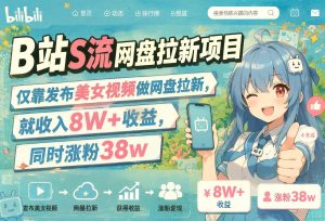 B站美女视频导流新玩法：网盘拉新长期收益，涨粉变现两不误（哈）- 哈蒙副业社