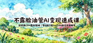 不露脸AI玩转YouTube：零出镜深挖高收益赛道，4小时学会稳定变现（哈）- 哈蒙副业社