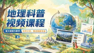 地理科普视频实操课：谷歌地球+GIS矢量地图，伙伴计划变现玩法（哈）- 哈蒙副业社