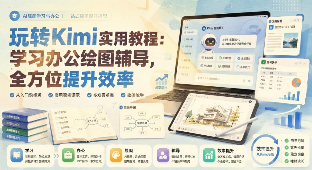 Kimi实操全攻略：学习办公绘图辅导一站式掌握（哈）- 哈蒙副业社