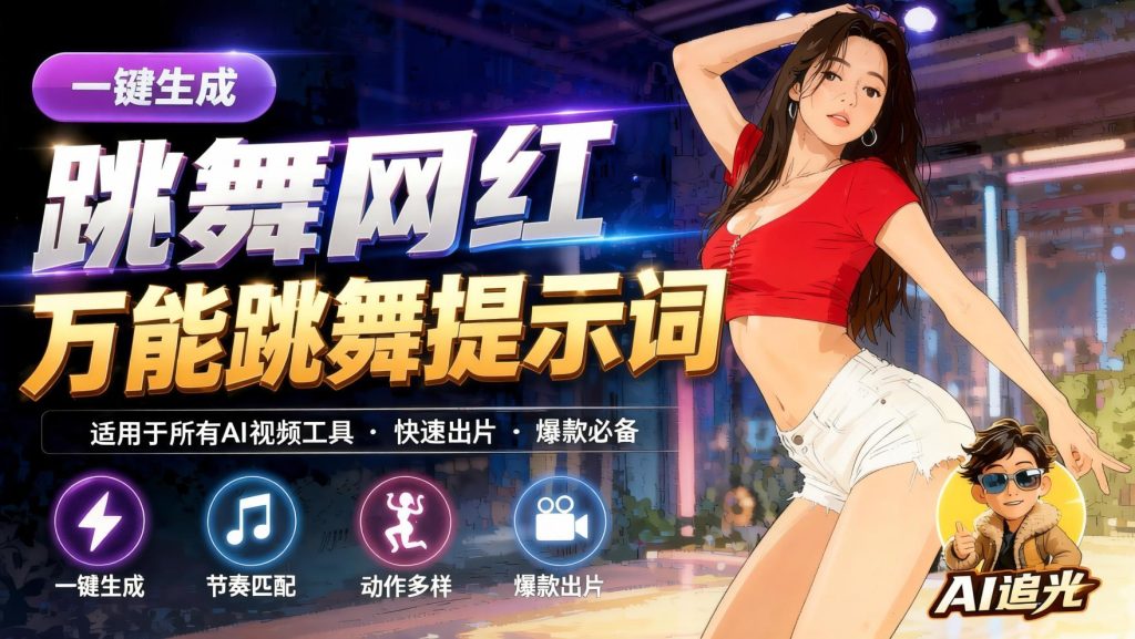 AI跳舞视频万能提示词：一键生成网红舞蹈，适配所有主流模型（哈）- 哈蒙副业社