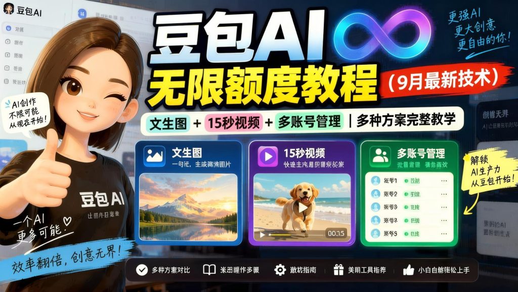 图片[1]- 豆包AI无限额度解锁教程：多账号管理最新技术，文生图视频额度不设限（哈）- 哈蒙副业社