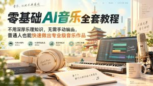 零基础AI音乐制作全套教程：双系统软件插件+修音混音母带，普通人也能做专业作品（哈）- 哈蒙副业社