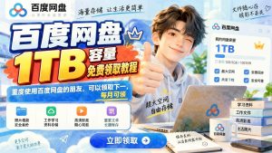 百度网盘1TB容量免费领取教程：新老用户每月可领，重度用户别错过（哈）- 哈蒙副业社