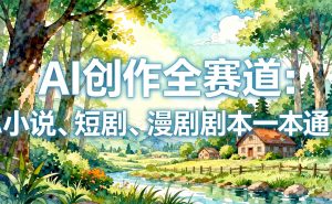 AI创作全赛道：小说短剧漫剧剧本通，从指令到过稿全流程拆解（哈）- 哈蒙副业社