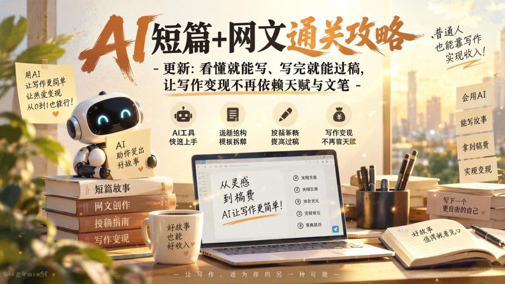 图片[1]- AI短篇与网文通关攻略：零基础看懂就能写、写完能过稿（哈）- 哈蒙副业社