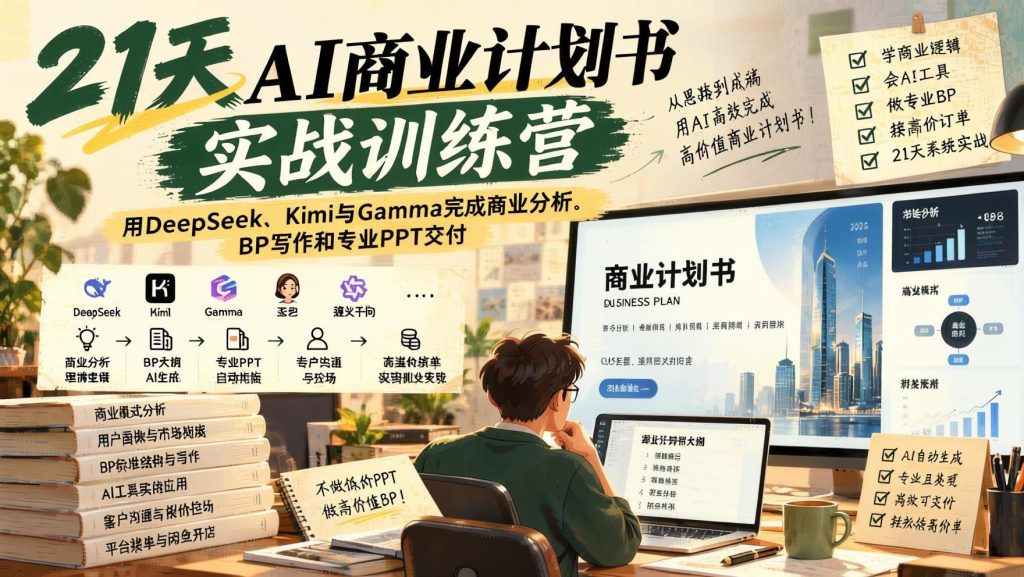 图片[1]- AI商业计划书实战营SOP：用AI做BP从入门到接单交付（哈）- 哈蒙副业社