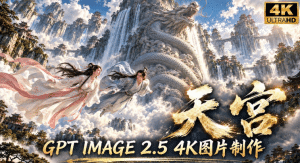 GPT Image 2.5实测!4K到底多清楚?皮肤、手指、修图与天宫场景全面测试- 哈蒙副业社