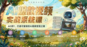 AI爆款视频系统课：赛道定位+爆款选题+AI成片+流量复盘全流程（哈）- 哈蒙副业社