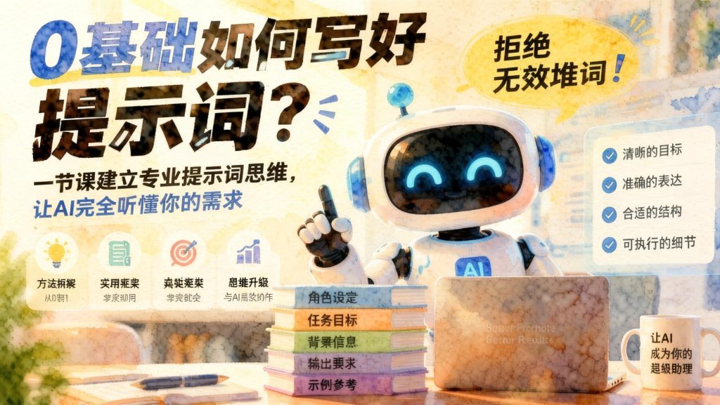 图片[1]- 零基础提示词工程实战课：告别无效堆词，建立专业提示词思维（哈）- 哈蒙副业社