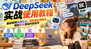 DeepSeek实战教程:联网隐藏玩法+高阶提示词,搭配剪映做短视频内容(哈)- 哈蒙副业社