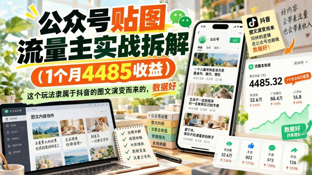 图片[1]- 公众号贴图流量主实战拆解｜图文演变玩法做杂货铺，起号快数据好（哈）- 哈蒙副业社
