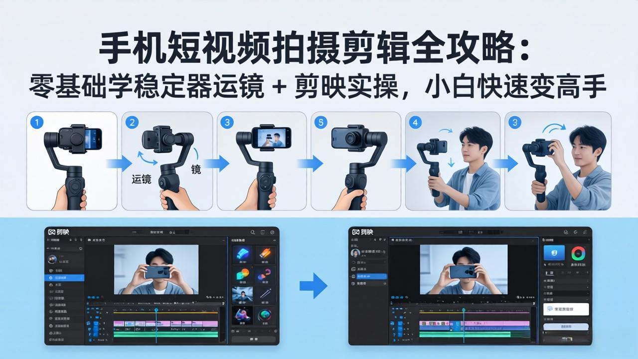 手机短视频拍摄剪辑全攻略哈蒙拆解运镜实操- 哈蒙副业社
