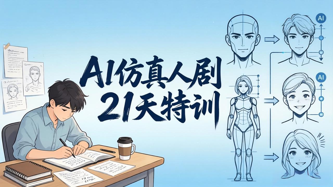 AI仿真人剧21天特训 全流程实战+变现(哈)- 哈蒙副业社