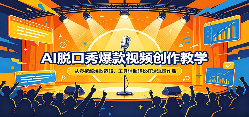 AI脱口秀爆款视频创作教学 零基础造流量（哈）- 哈蒙副业社