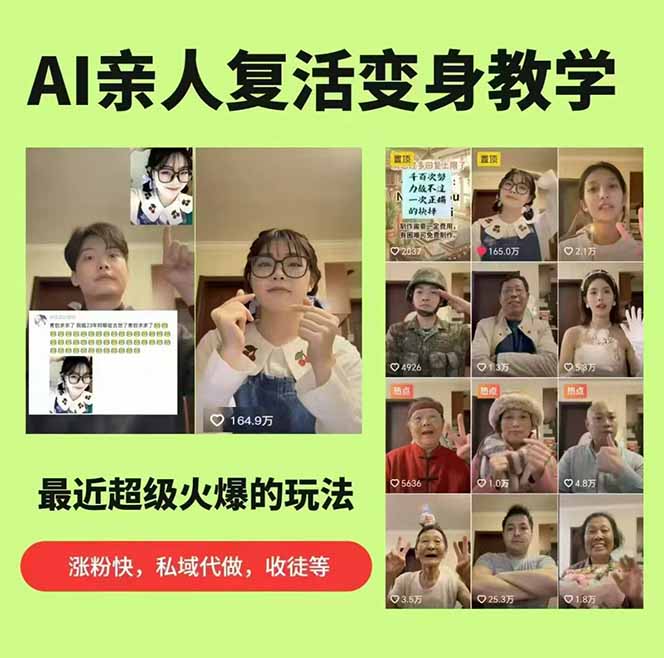 思念亲人AI视频教程 亲人复活人物替换爆款制作(哈)