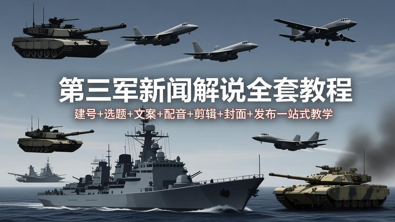 第三军迷新闻解说全套教程 一站式起号教学（哈）- 哈蒙副业社